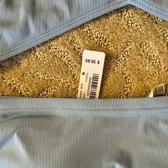 Light Blue Ribbed Bikini Set - Picture 2 of 3